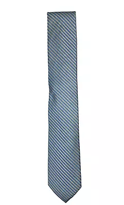 1901 Nordstrom Mens Slim Seersucker Tie Baby Blue Stripe Nautical Necktie • $13.60