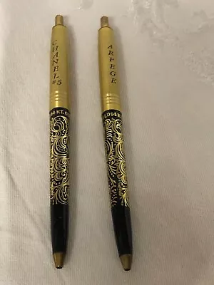 Chanel No. 5 Writing Pens 14K Filigree Original Box Set Of 2 Vintage • $5