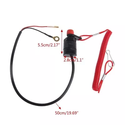 Universal Safety Tether Lanyard Motorcycle Boat Outboard Motor Kill Stop Switch • $13.12