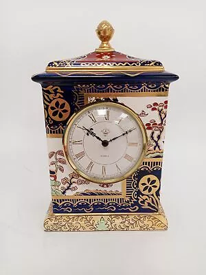 Masons Ironstone Double Landscape Clock Ceramic Mantle Clock Quartz German Move • $19.91