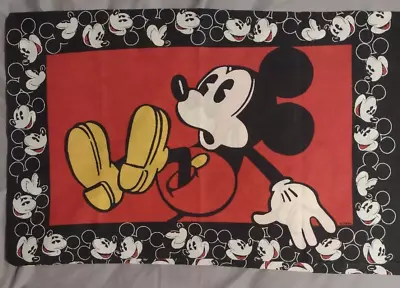 Vintage MICKEY MOUSE FALLING Pillowcase With Face Border 90's Disney • $11.99