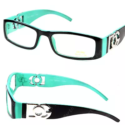 Mens Womens DG Eyewear Clear Lens Eye Glasses Fashion Rectangular Frame Full Rim • $8.95