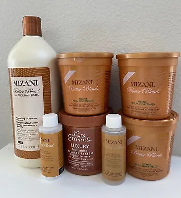 Mizani Butter Blend Relaxer Rhelaxer KIT + 1 Liter Shampoo + Silk Elements Reg S • $64.95