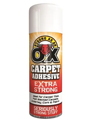 500ml Heavy Duty Spray Adhesive Glue Strong Ox Foam For Carpet Tile Fabric Vinyl • £6.50