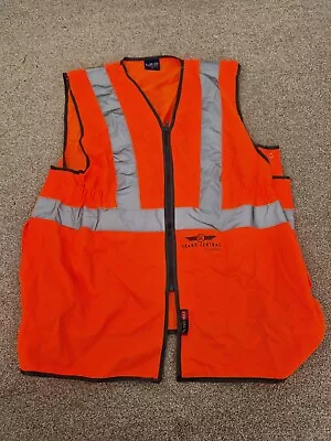 Grand Central Arriva Railway Trains Orange Hi-vis Waistcoat Jacket Top Mens M • £39.99