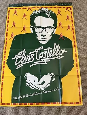 Elvis Costello My Aim Is True  Stunning Rare 1977 Vintage U.s Promo Poster  Punk • $124.51