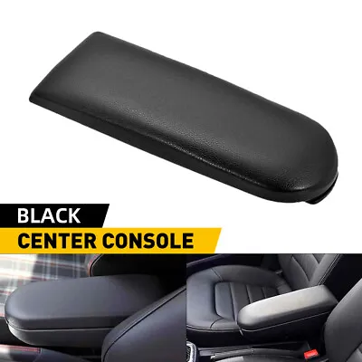 For VW Jetta Beetle 1999-2009 Black Leather Center Console Armrest Cover Lid New • $15.19