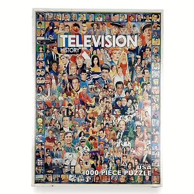 Television History 1000 Piece Puzzle 2009 Sealed #270 24x30” 50s 60s 70s 80s 90s • $16