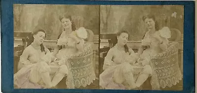 Brothel Two Women In Lingerie C1865 Photo Stereo Albumin Vintage  • $73.45