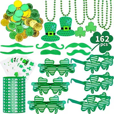 162 PCS St Patricks Day Accessories St. Patricks Day Party Favors With Shamrock • $15.55