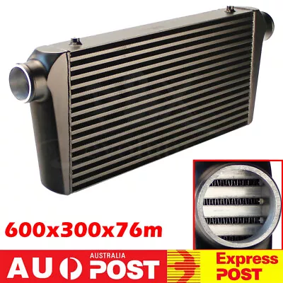 600X300X76mm Bar & Plate Intercooler Front Mount 3'' Inlet /Outlet For Universal • $218