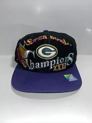 Vintage Green Bay Packers XXXI Super Bowl 31 Champions Hat Snap Back Cap NWOT • $29.95
