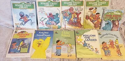 Lot Of 10 Vintage Sesame Street Books 1970s-1980s Childrens Reading  • $15