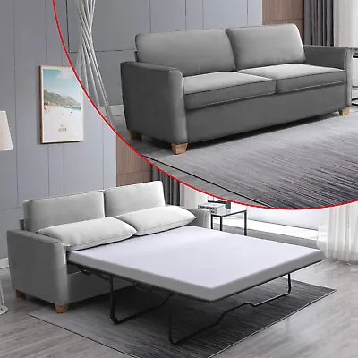 2-in-1 Pull Out Sofa Bed Velvet Loveseat Sleeper Sofa Bed With Folding Mattress • $709.99