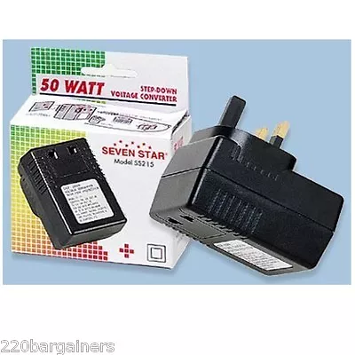 USA US To UK 50 Watt Voltage Converter Step Down 220 Volt To 110 50w 240V 110V • $15.95