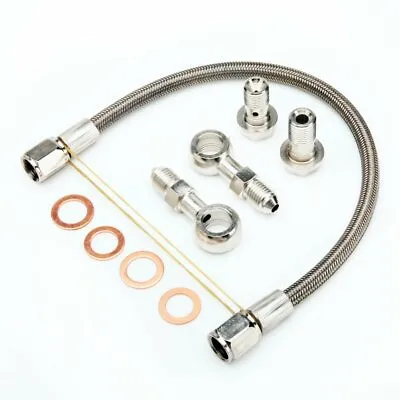 TRITDT Oil Feed Line Kit 1.5mm Hole For S13 S14 SR20DET GTiR G20 W/ Factory T25 • $41.99