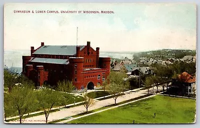Madison WI~University Of Wisconsin~Gymnasium & Lower Campus~c1910 Postcard • $8.99