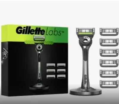 Gillette Labs 1 Razor Handle With 7 Cartridge Refills And Premium Magnetic Stand • £22.99