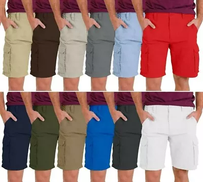 Men's Summer Cargo Shorts Regular-Fit Relaxed Designed Premium Cotton Half Pant • $16.99