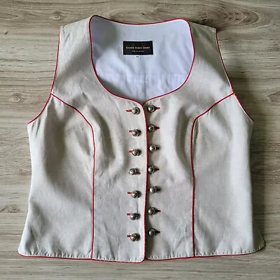 Kaiser Franz Josef Size 44 Linen Vest Waistcoat Traditional Trachten Oktoberfest • $50