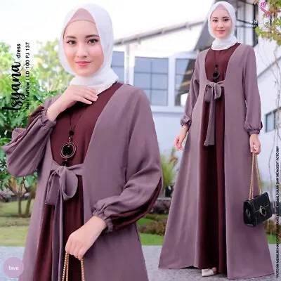 Women Prayer Dress Muslim Islamic Hijab Abaya Khimar Jilbab Kaftan Long Dress • £20.58