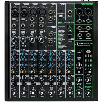 MACKIE ProFX10v3 Compact 10-Channel USB FX Recording Audio Mixer With Software • $269.99