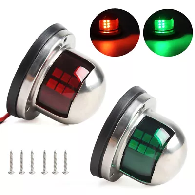 Red Green 12V Marine Boat Yacht Pontoon LED Bow Navigation Light Car Accessories • $17.99