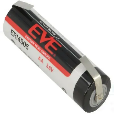 EVE ER14505 CNR AA Size 2600 MAh Lithium Battery 3.6 V Solder Tags • £5.99