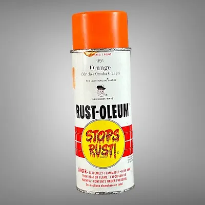 Vintage 1973 Rust-Oleum Omaha ORANGE - 1151 Small Scotty Spray Paint Can • $29