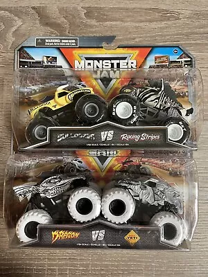 Spin Master Monster Jam Bulldozer & Racing Stripes/Dragon & Yeti 2-Pack Lot Of 2 • $59.95