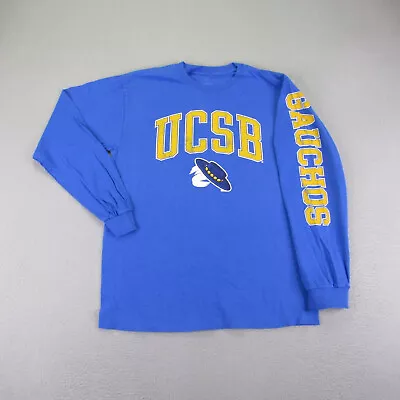 UC Santa Barbara Gauchos Shirt Men Medium Blue Fanatics College UCSB Long Sleeve • $19.97