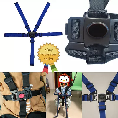 $11.88 • Buy Safe Belt 5 Point Safety Car Stroller High Strap Pram Chair Baby Kids Harness