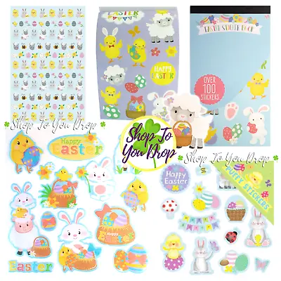 EASTER STICKERS Puffy Book Sheet Bunny Chick Egg Sheep Lamb Happy Easter Kid🐰 • £3.95