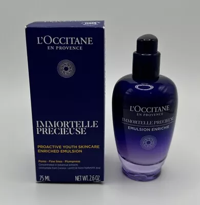 L’Occitane Immortelle Precieuse Proactive Youth Skincare Enriched Emulsion NIB • $46
