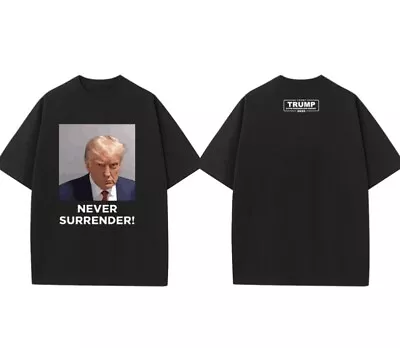 $22.70 • Buy Donald Trump Mugshot Shirt Never Surrender 2023 🔥*LIMITED STOCK*🔥