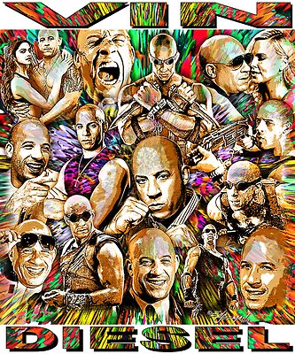  Vin Diesel  Tribute T-shirt Or Print By Ed Seeman • $22.95