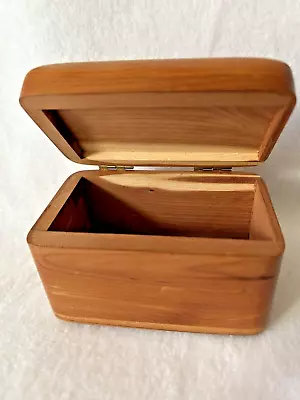 Small Vintage Wooden Hinged Trinket Box Made By Maine State Prison Inmate • $11.50