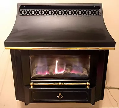 💙 Valor® Black Beauty Slimline Natural Gas Fire Black Model 341  RRP: £740 • £99.90