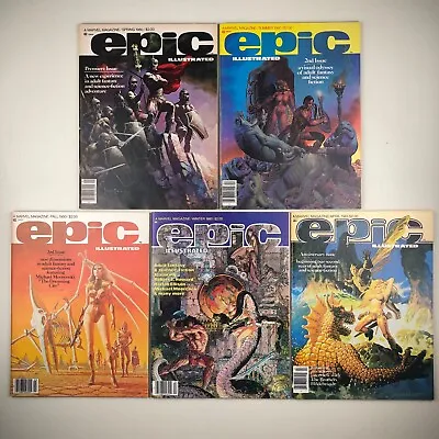 Epic Illustrated Marvel Magazine #1 2 3 4 5 Dreadstar Galactus Starlin • $100