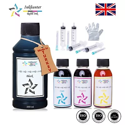 100-550ml Ink Cartridge Refill Kit For Canon Pixma MG4150 MG4240 MG4250 Printers • £10.99