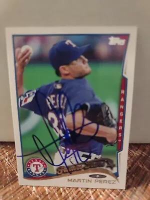Martin Perez Autographed 2014 Topps Signed Baseball Card #92 Texas Rangers  • $9.99