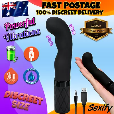 Rechargeable G Spot Vibrator Dildo Messager Clit Vibe Stimulator Wand Sex Toy • $29.95