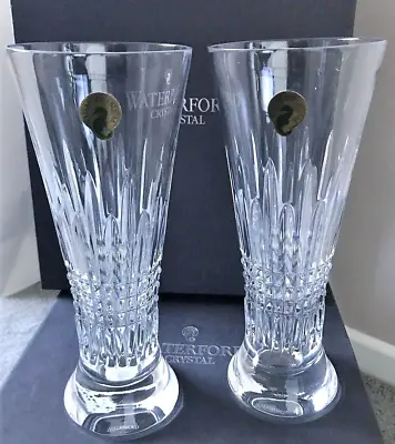 Waterford Crystal Lismore Diamond Pilsner Set Of 2 #165030 Boxed With Tags • $280