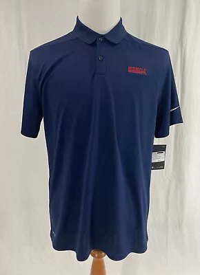 University Of Mississippi  Ole Miss  Rebels - Nike Golf Dri-Fit - Navy Blue Polo • $49.99