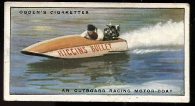 Tobacco Card OgdensYACHTS & MOTOR BOATS1930An Outboard Racing Motor Boat#26 • £2