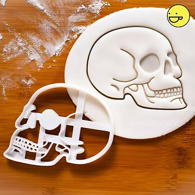 Human Skull Anatomy Cookie Cutter |macabre Archaeology Biscuit Skulls Halloween • £10.31