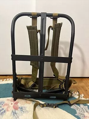 Alice Pack Frame Black Military With Olive Drab Suspender Straps Durable Good • $46