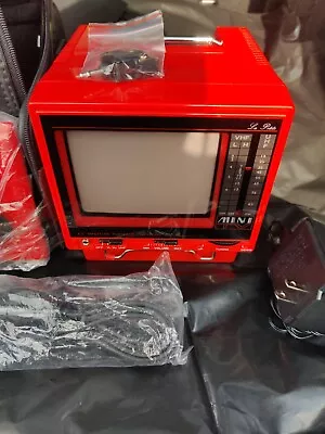 La Petite 4.5 Inch Hi-Tech Mini Red Television 1986 With Carrying Case (NEW) • $69.99