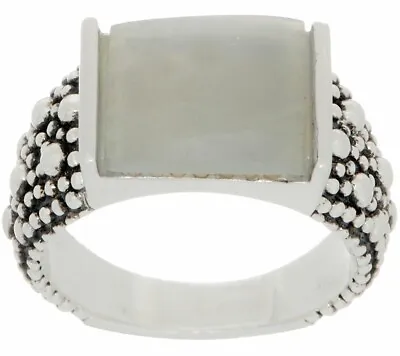 QVC Michael Dawkins Sterling Silver Starry Night Gemstone Tapered Ring Size-8 • $48.99