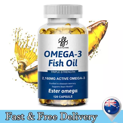 Omega 3 Fish Oil Softgel 3600mg 3x Strength Improve Heart HealthEye Support • $18.97